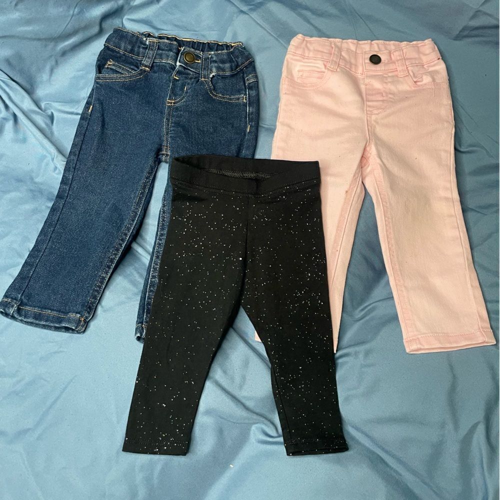 Cat & Jack Kids Jeans Set - Blue, Black, and Pink